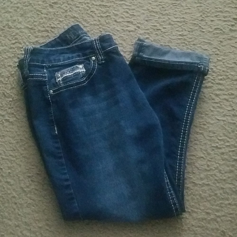 Blue jean capris